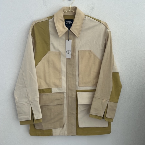 *Zara* Gabardine Patchwork Jacket, Small - Worn once! - Picture 9 of 11